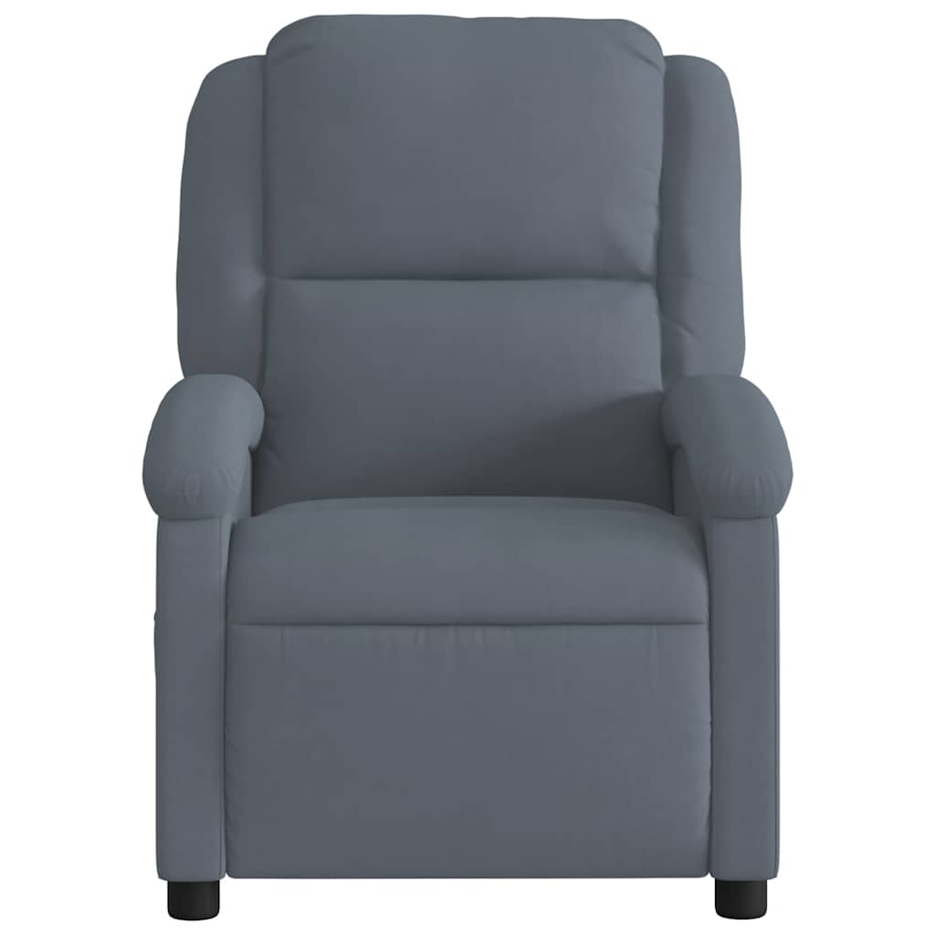 massagestol velour mørkegrå