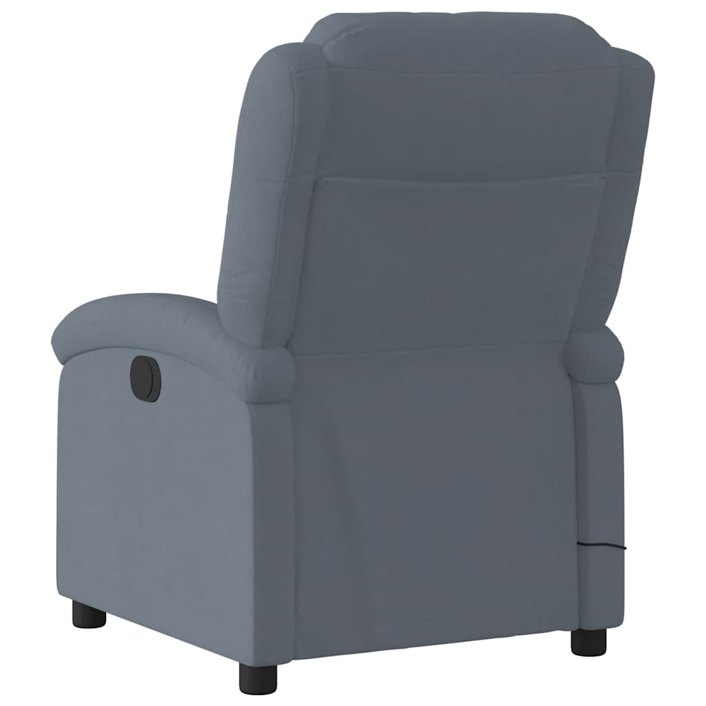 massagestol velour mørkegrå