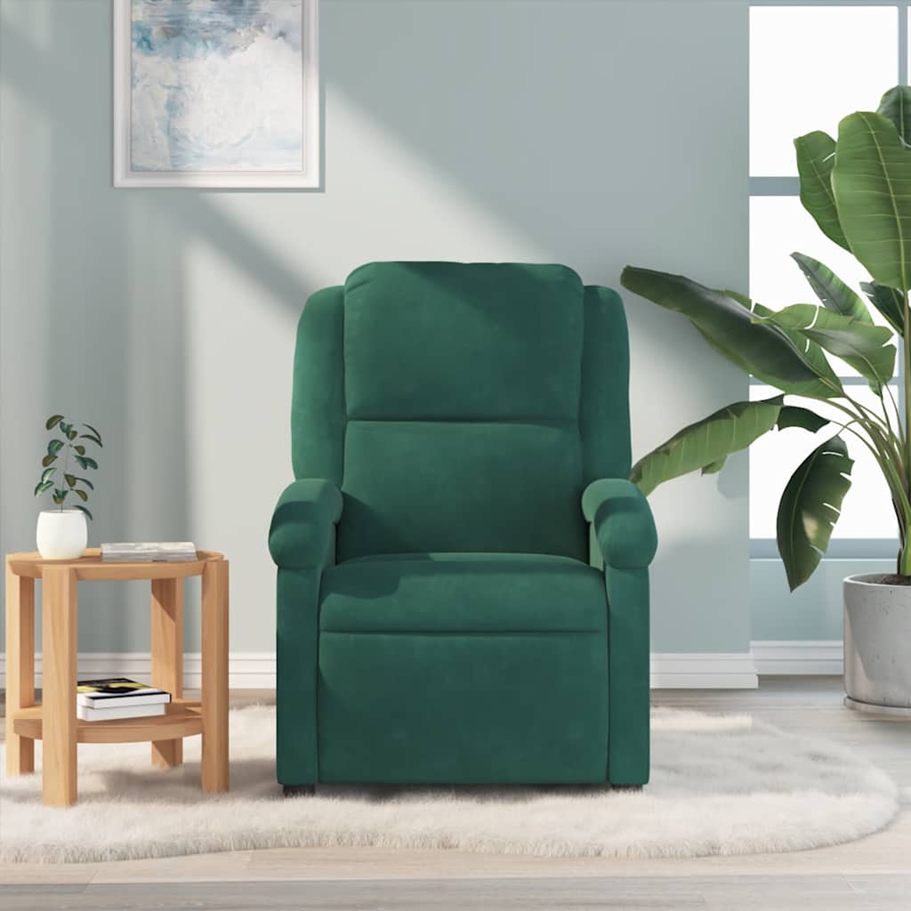 massagestol velour mørkegrøn