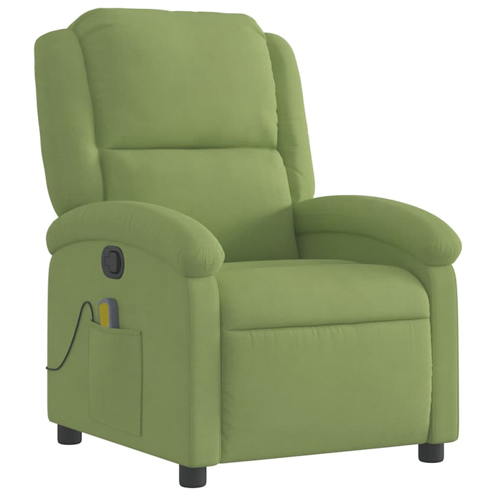 massagestol velour lysegrøn