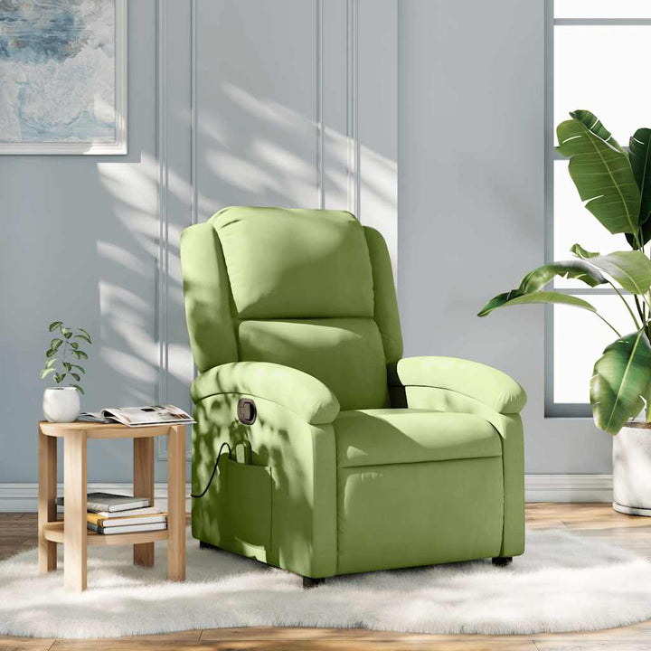 massagestol velour lysegrøn