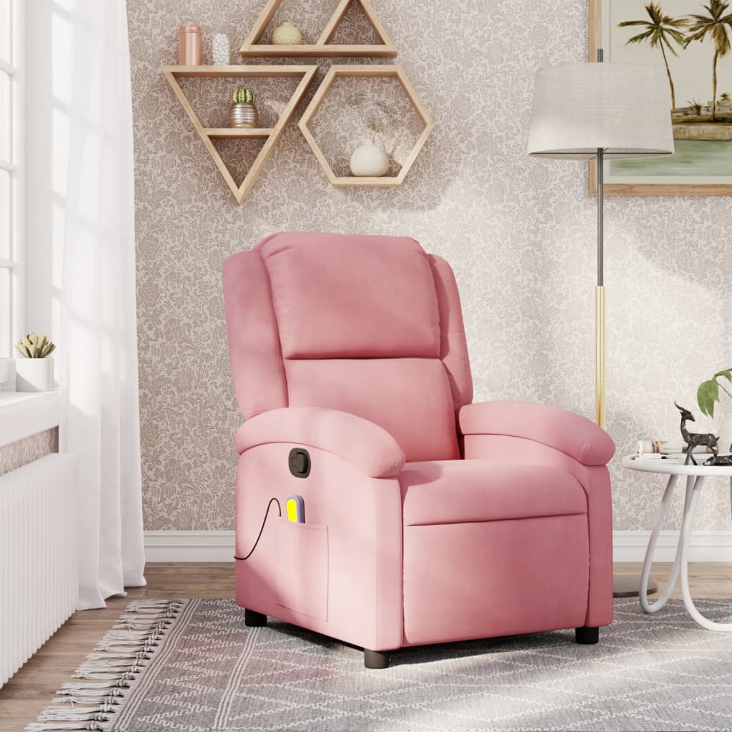 massagestol velour pink