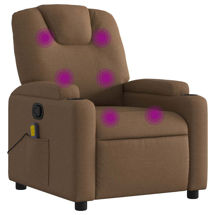 massagestol stof brun