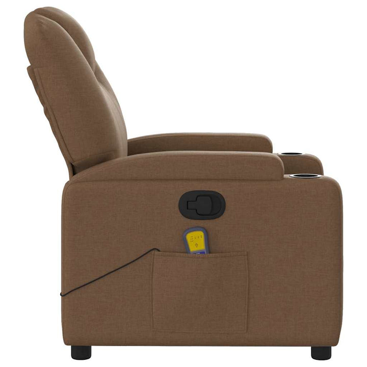 massagestol stof brun