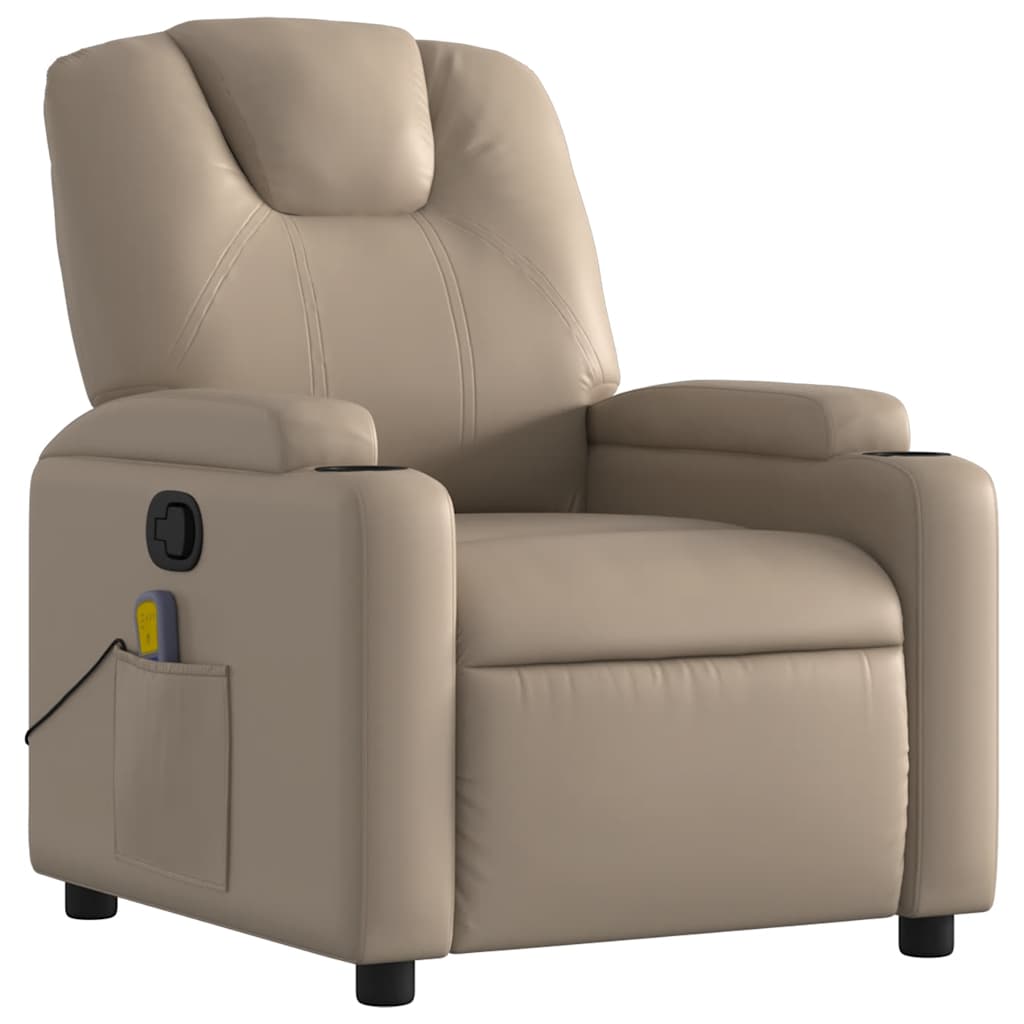 massagestol kunstlæder cappuccino