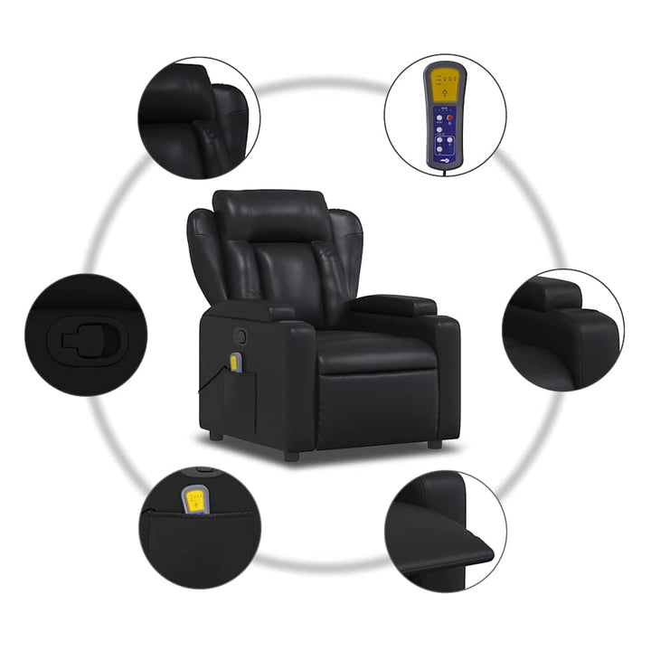 massagestol kunstlæder sort