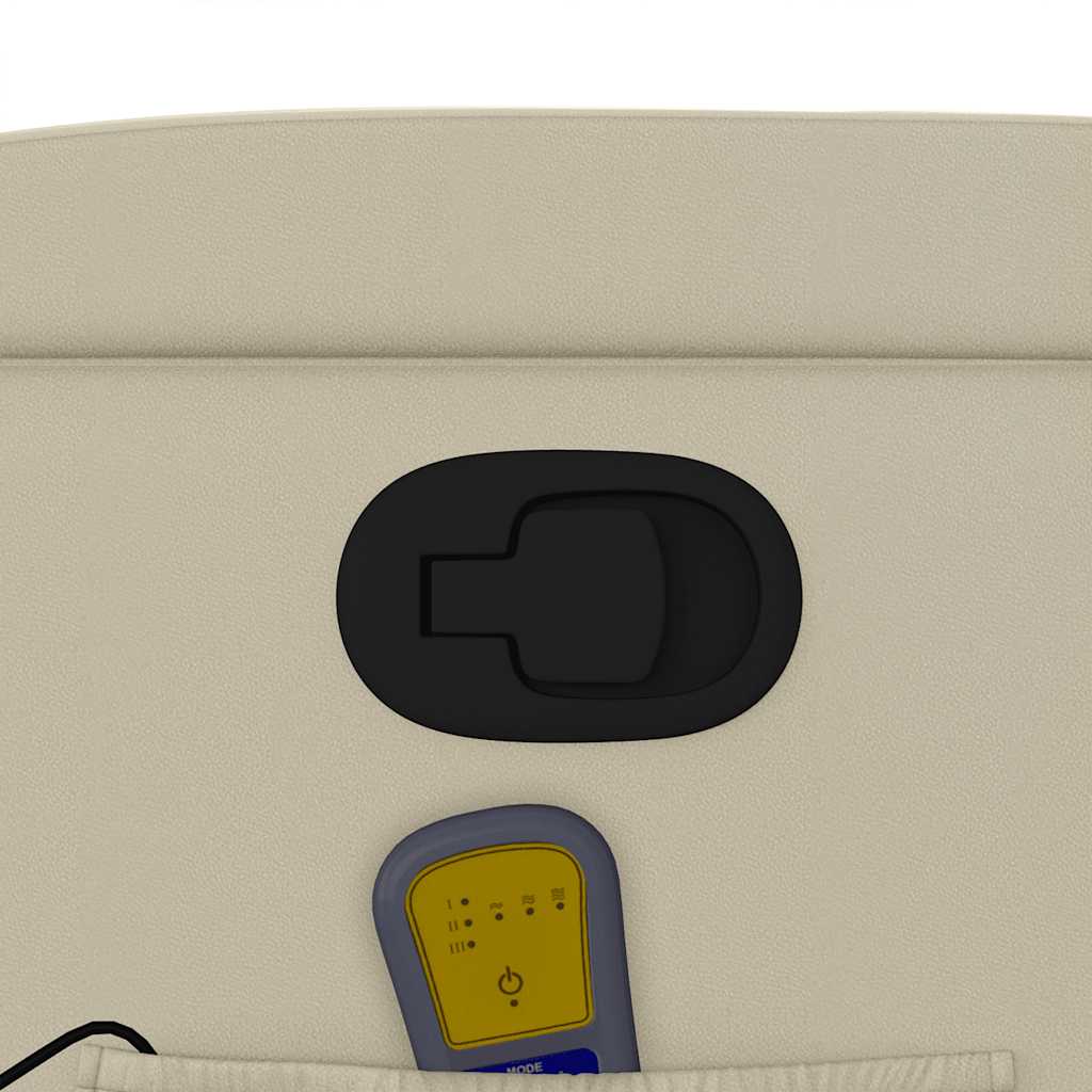 massagestol kunstlæder cremefarvet