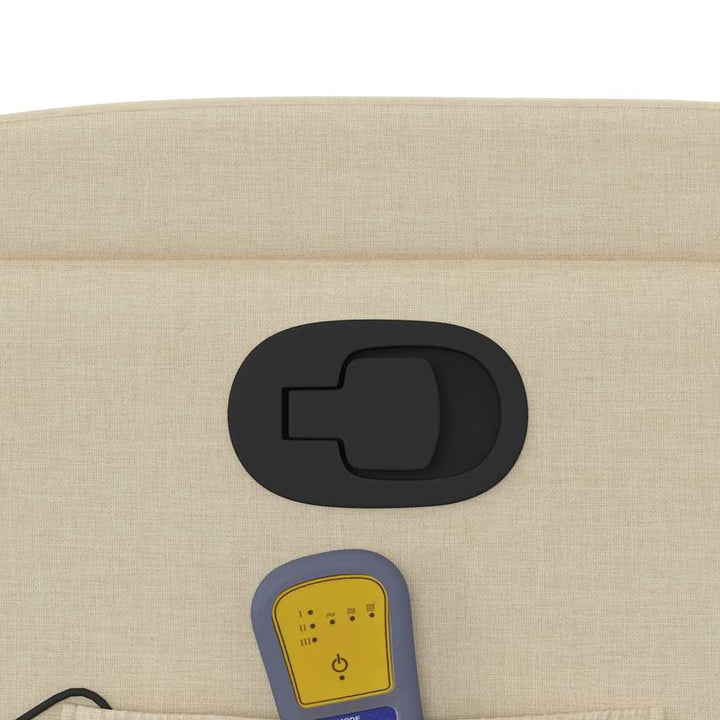 massagestol stof cremefarvet