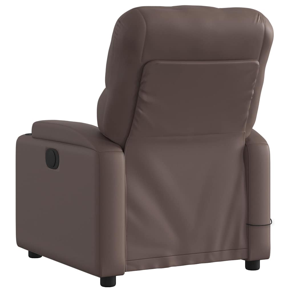 massagestol kunstlæder brun