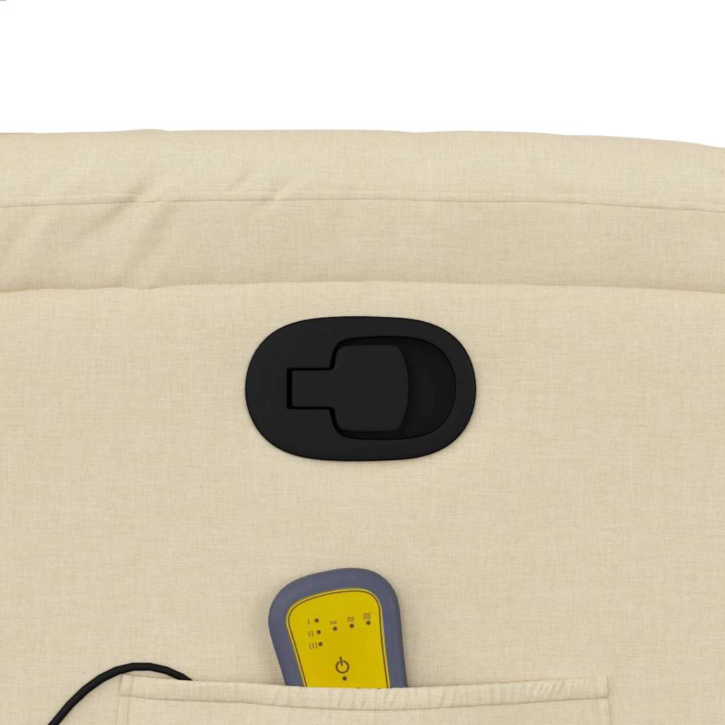 massagestol stof cremefarvet