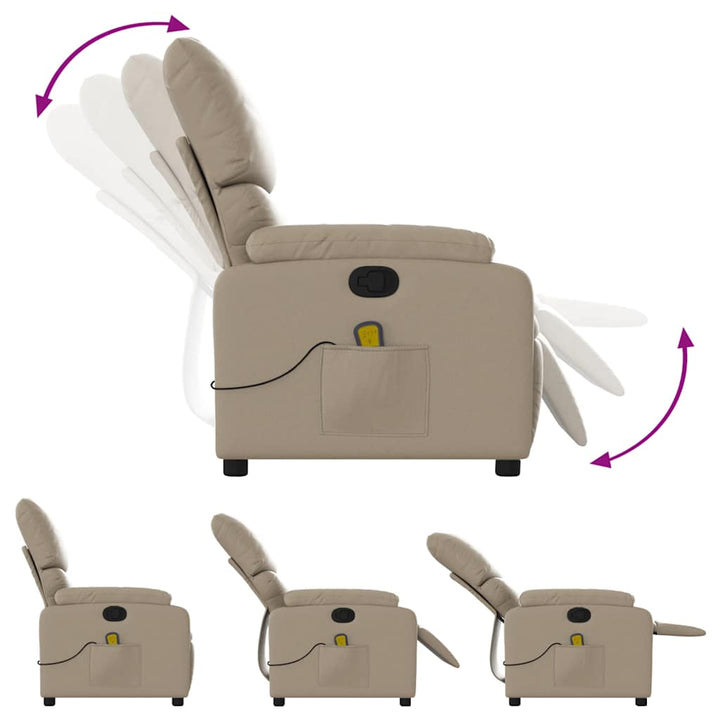 massagestol kunstlæder cappuccino