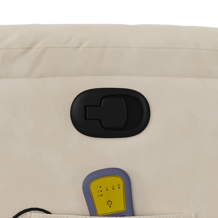 massagestol mikrofiberstof beige