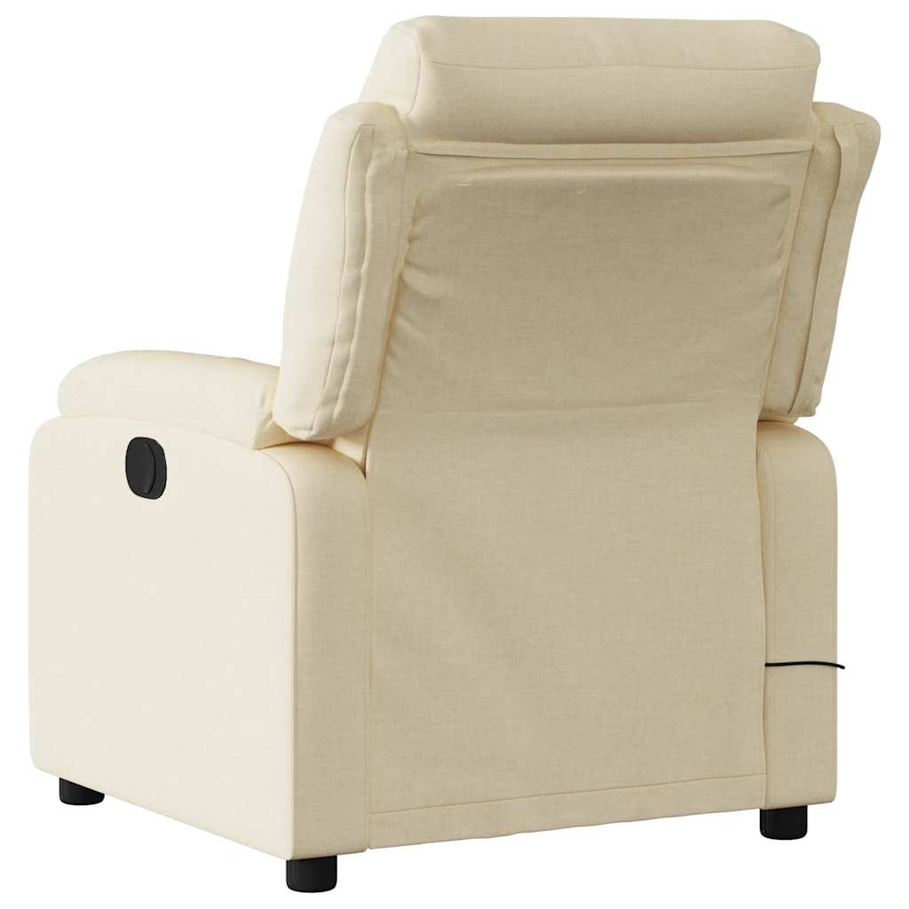 massagestol stof cremefarvet