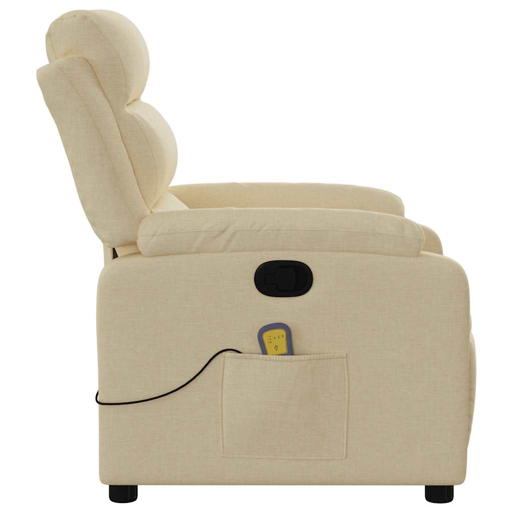 massagestol stof cremefarvet