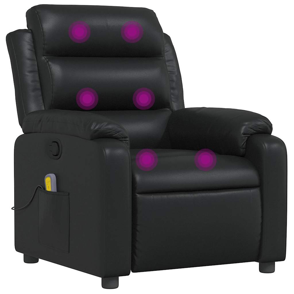 massagestol kunstlæder sort