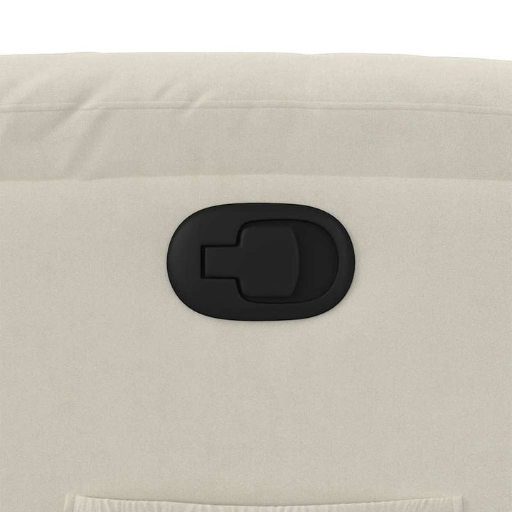 lænestol velour cremefarvet