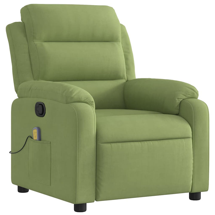 massagestol velour lysegrøn