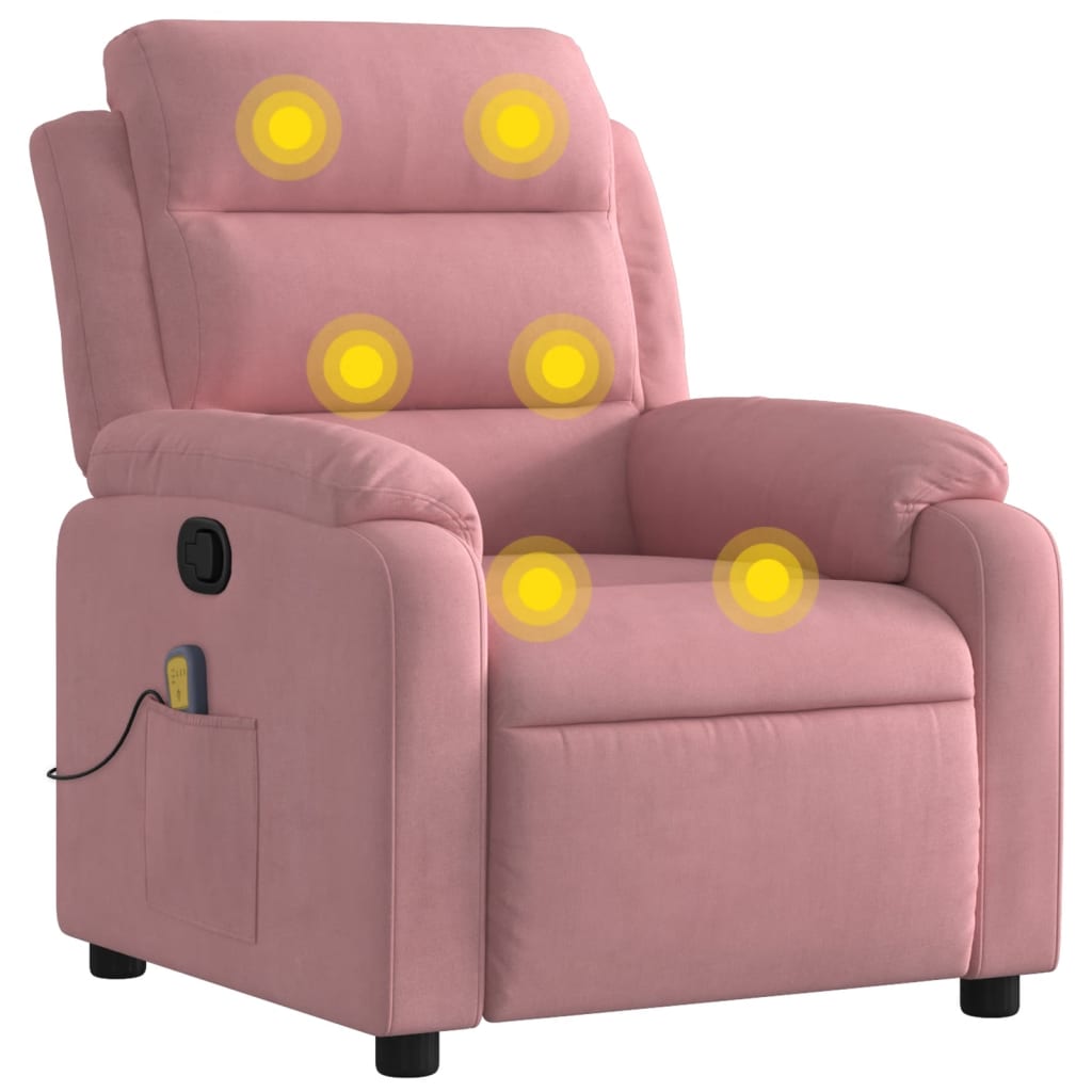 massagestol velour pink