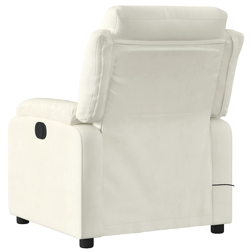 massagestol velour cremefarvet