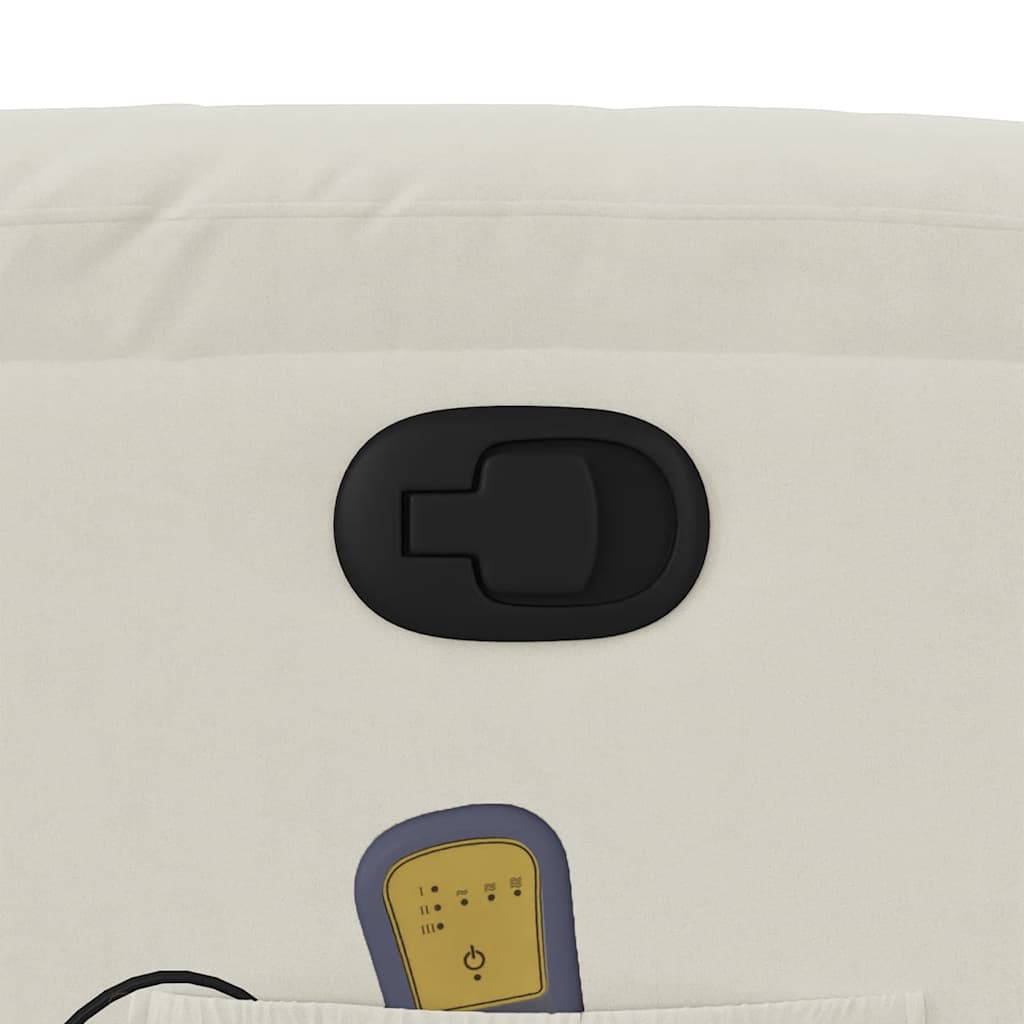 massagestol velour cremefarvet