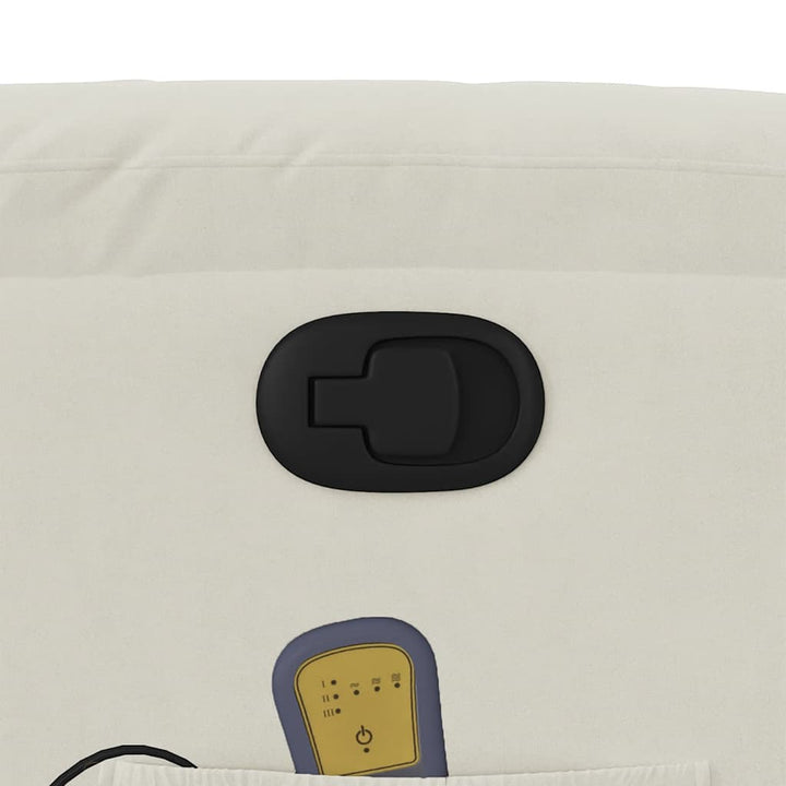 massagestol velour cremefarvet