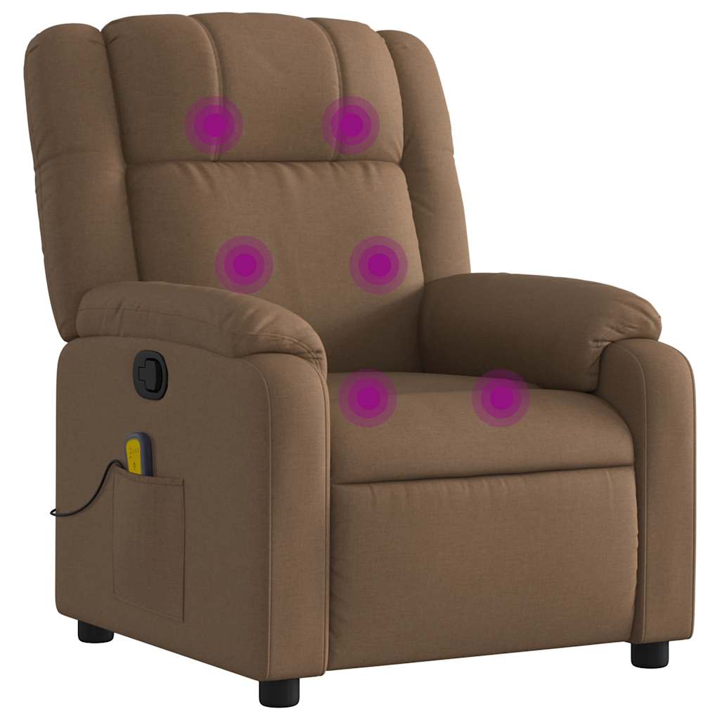 massagestol stof brun