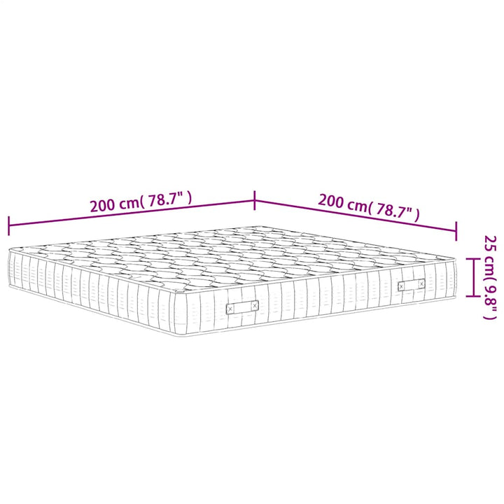 springmadras m. pocket-fjedre medium fasthed 200x200 cm