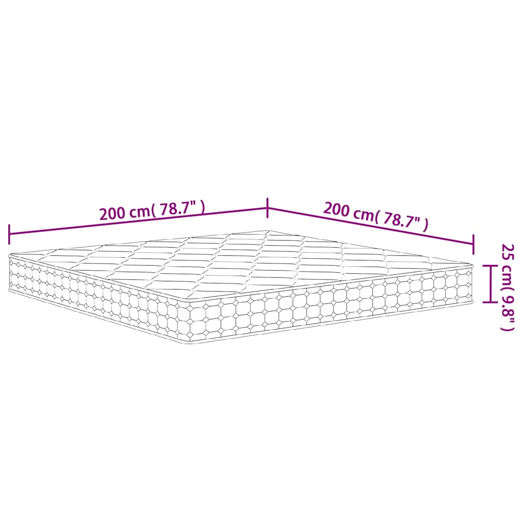 springmadras m. pocket-fjedre medium fasthed 200x200 cm