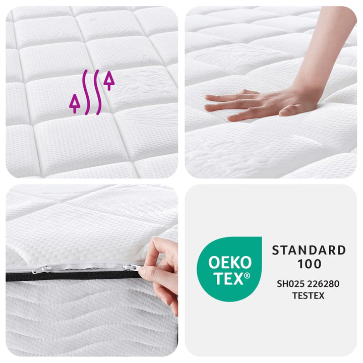 springmadras med pocketfjedre 70x200 cm medium fast
