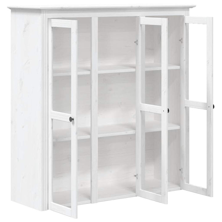 skænk BODO 115,5x43x200,5 cm massivt fyrretræ hvid