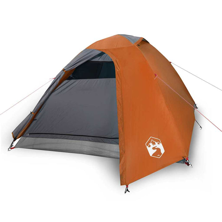 3-personers campingtelt vandtæt kuppel orange