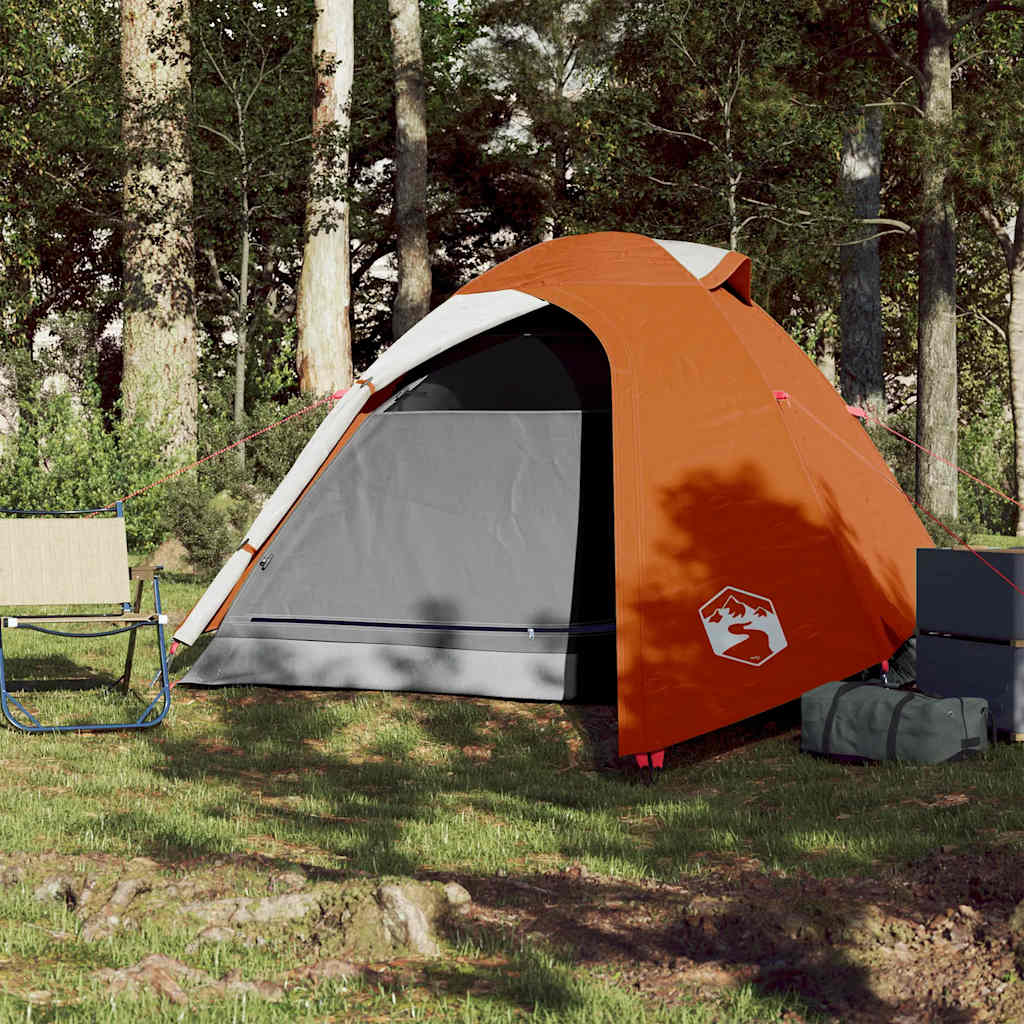 3-personers campingtelt vandtæt kuppel orange