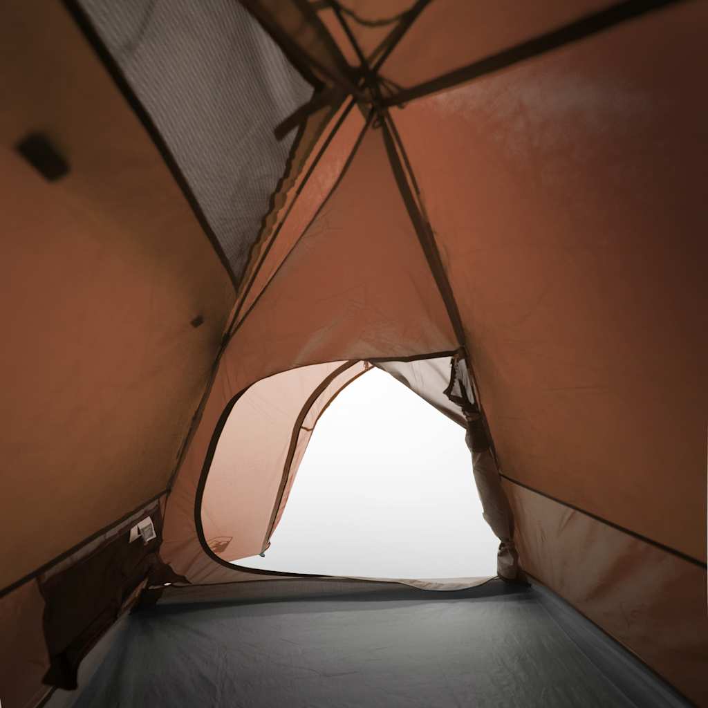 3-personers campingtelt vandtæt kuppel orange