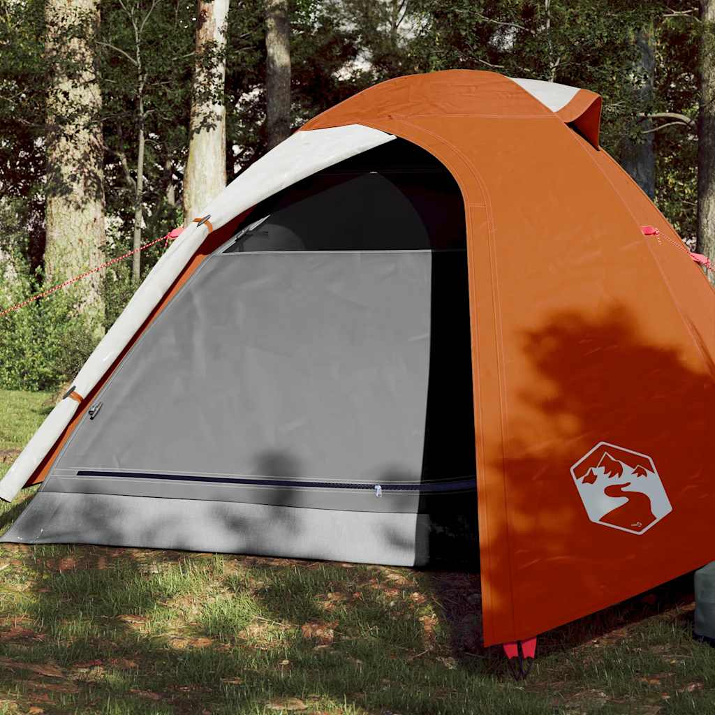 3-personers campingtelt vandtæt kuppel orange