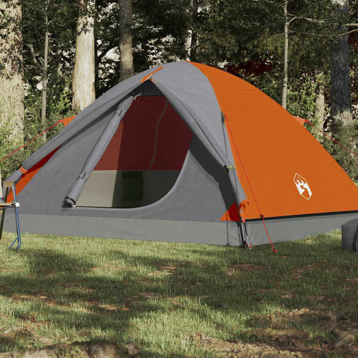 3-personers campingtelt vandtæt kuppel orange