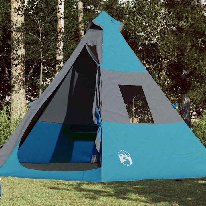 7-personers campingtelt vandtæt blå