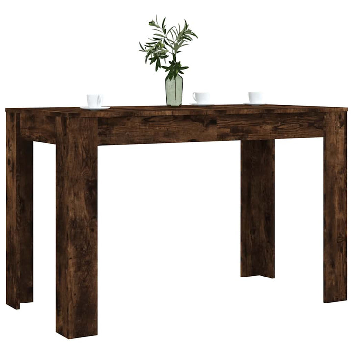 spisebord 120x60x76 cm konstrueret træ røget egetræsfarve