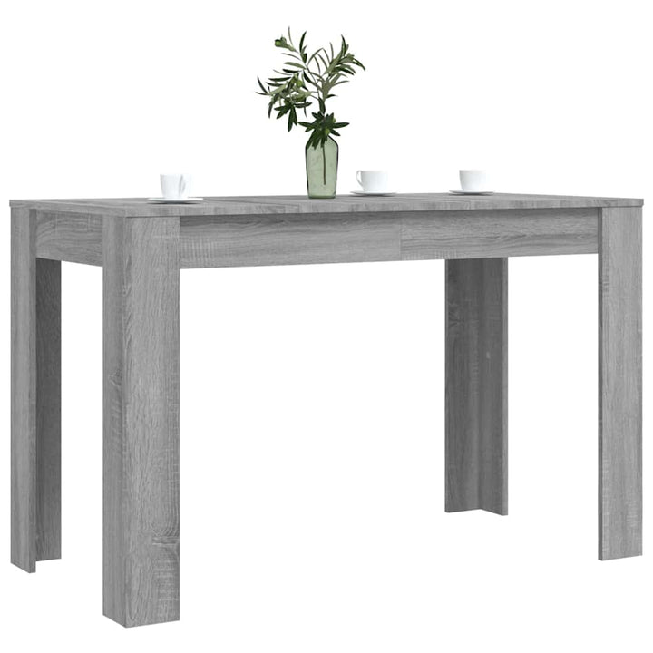 spisebord 120x60x76 cm konstrueret træ grå sonoma-eg