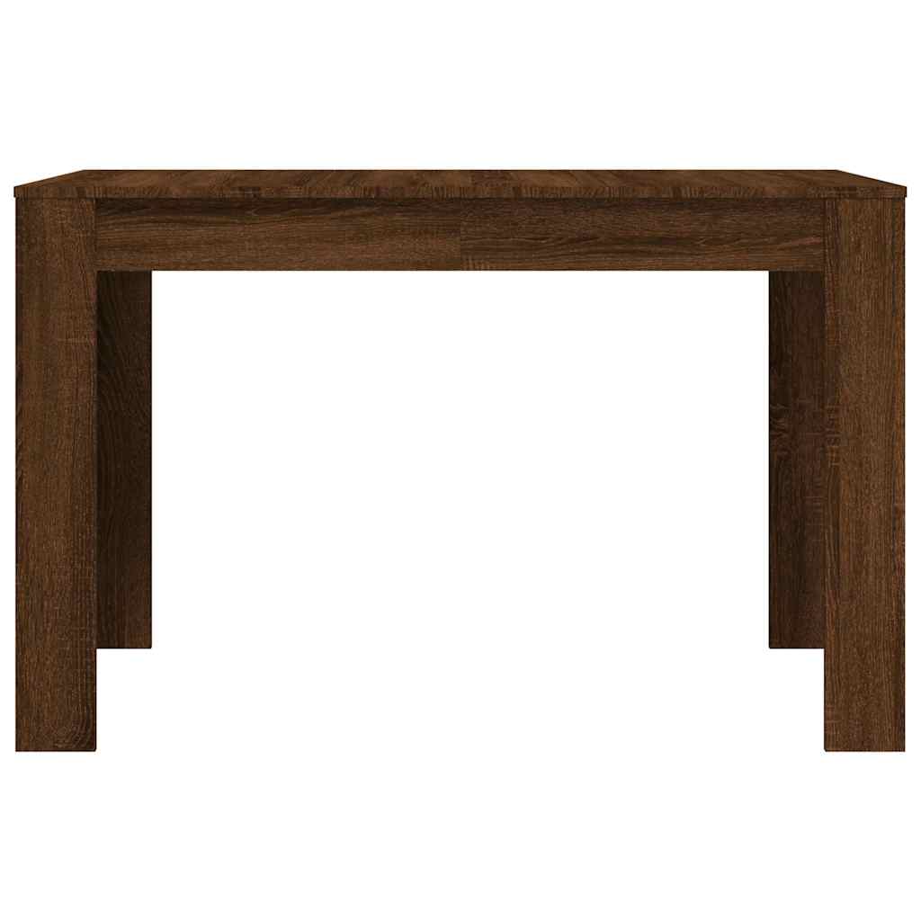 spisebord 120x60x76 cm konstrueret træ brun egetræsfarve