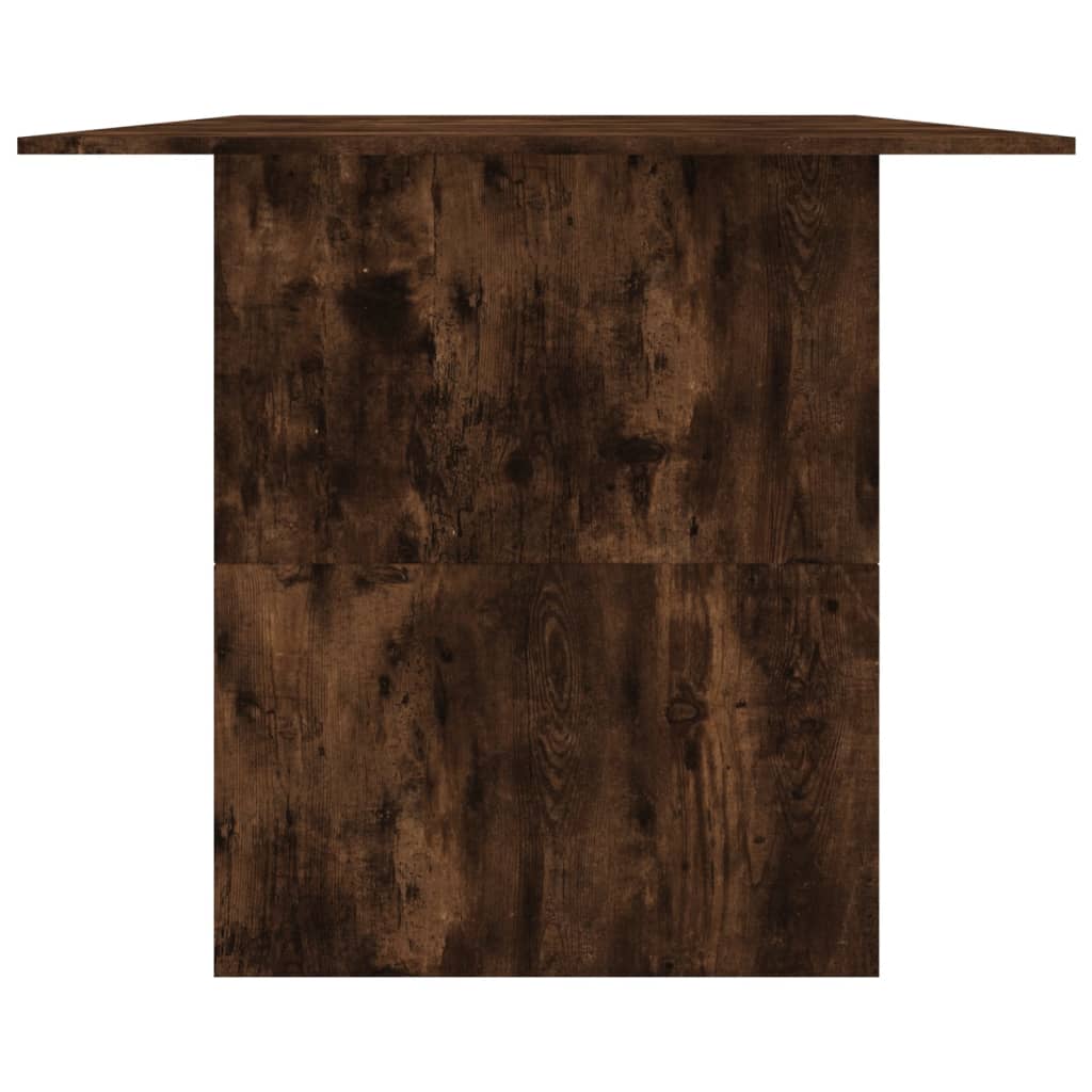 spisebord 180x90x76 cm konstrueret træ røget egetræsfarve