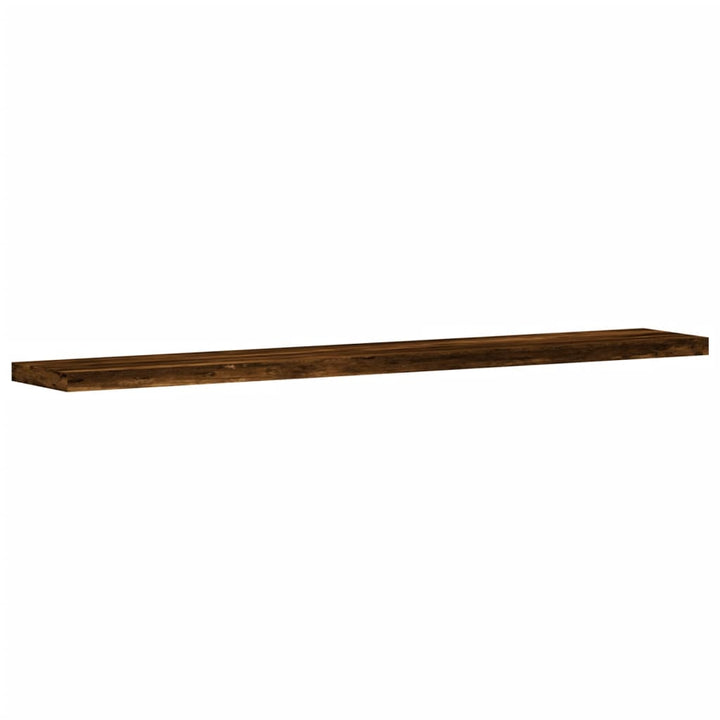 væghylder 4 stk. 60x10x1,5 cm konstrueret træ røget egetræ