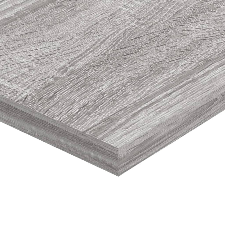 væghylder 4 stk. 80x20x1,5 cm konstrueret træ grå sonoma-eg