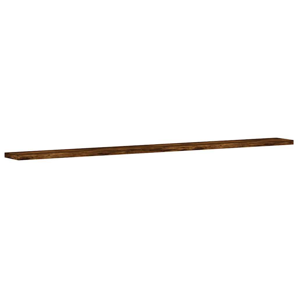 væghylder 4 stk. 80x50x1,5 cm konstrueret træ røget egetræ