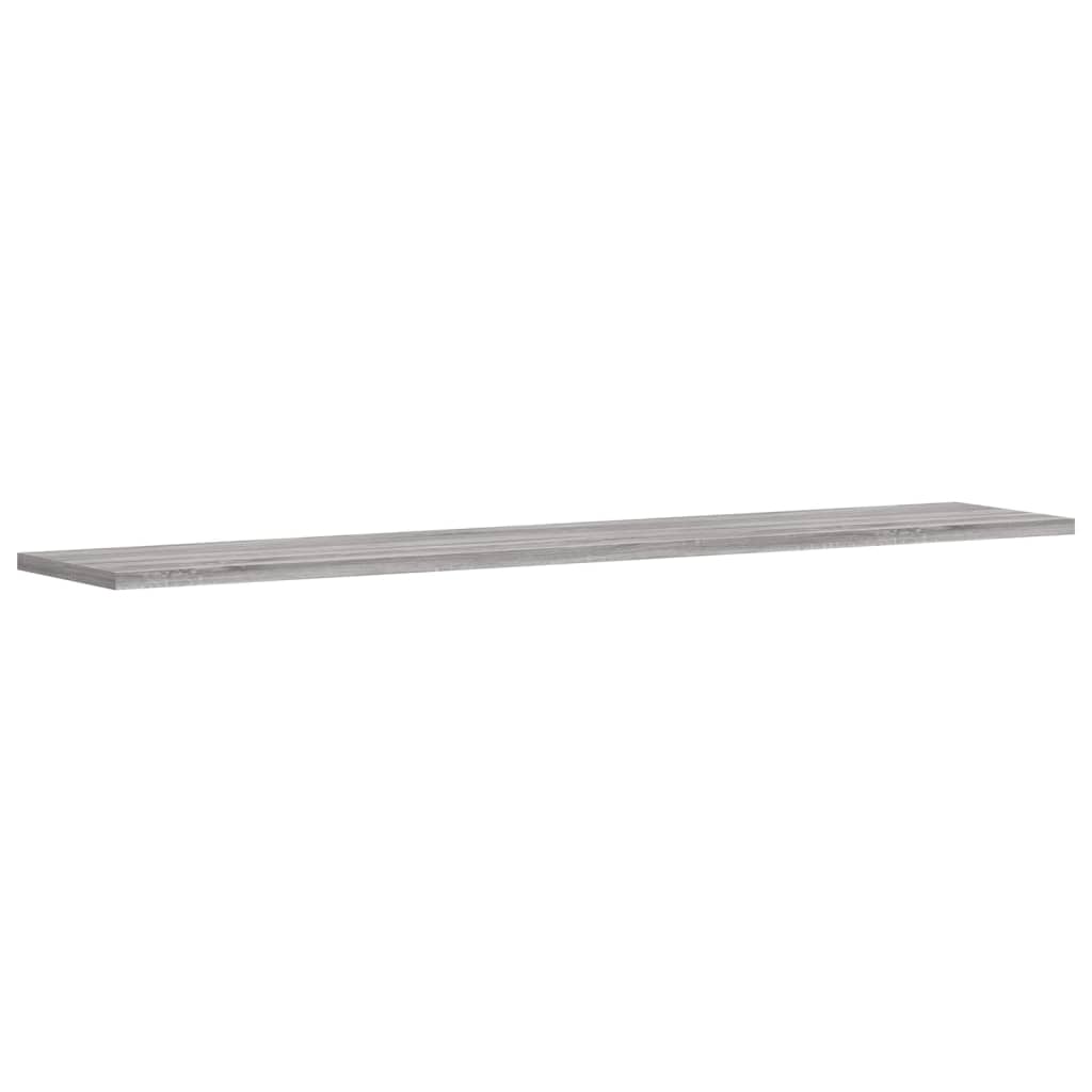 væghylder 4 stk. 100x20x1,5 cm konstrueret træ grå sonoma-eg