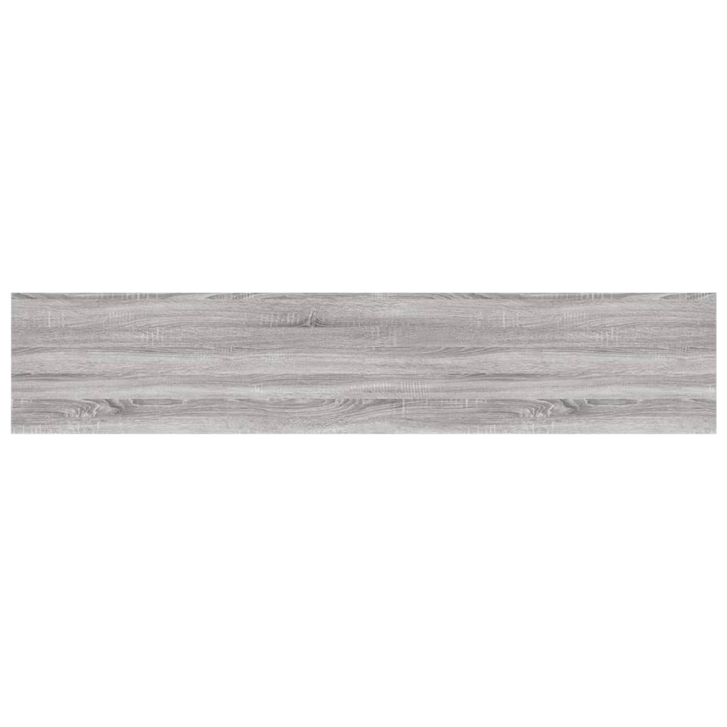 væghylder 4 stk. 100x20x1,5 cm konstrueret træ grå sonoma-eg