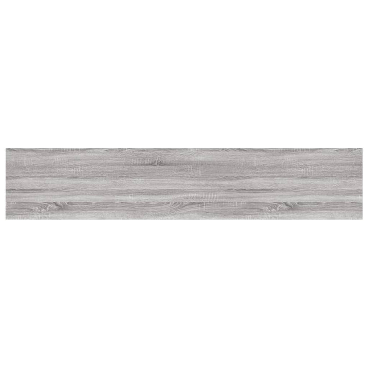 væghylder 4 stk. 100x20x1,5 cm konstrueret træ grå sonoma-eg