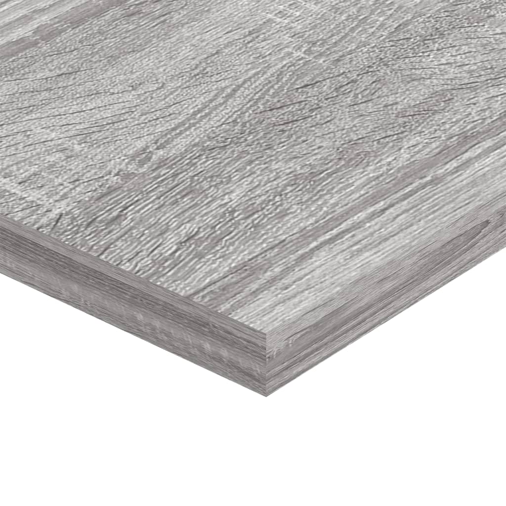 væghylder 4 stk. 100x20x1,5 cm konstrueret træ grå sonoma-eg