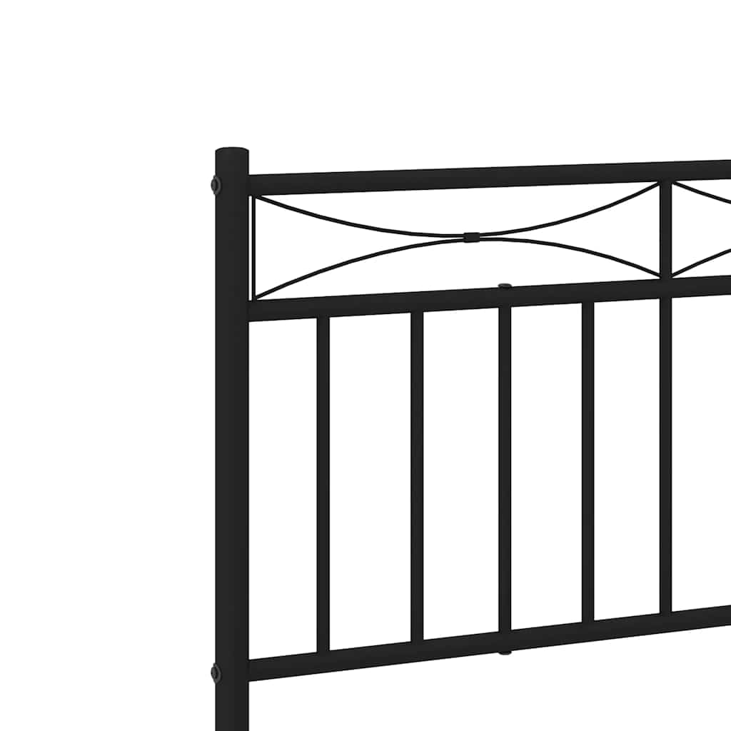 sengeramme med sengegavl 100x190 cm metal sort