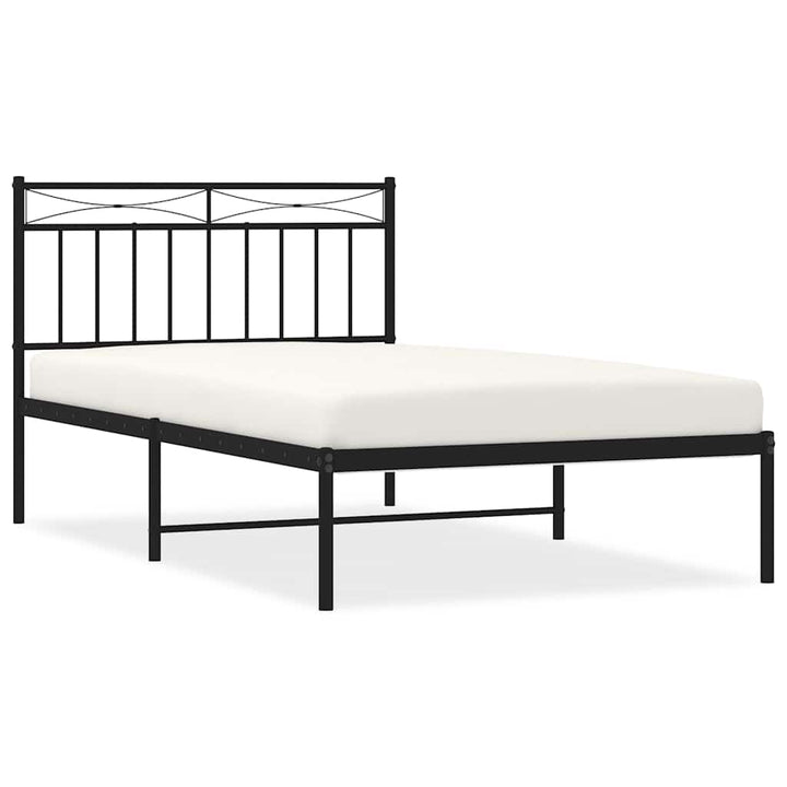 sengeramme med sengegavl 100x200 cm metal sort
