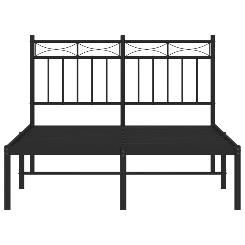 sengeramme med sengegavl 120x190 cm metal sort
